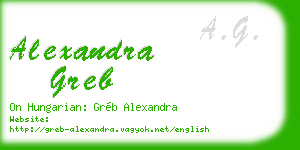 alexandra greb business card